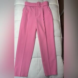 Zara Pink Belted Pants